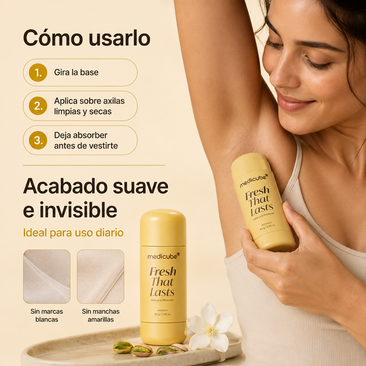 Fresh That Lasts – Desodorante Iluminador Vainilla