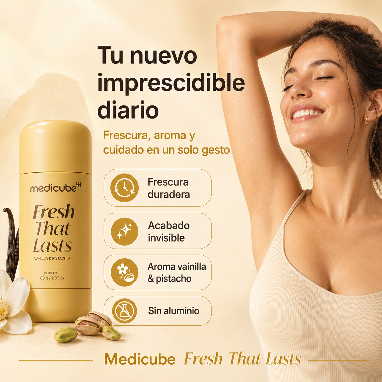 Fresh That Lasts – Desodorante Iluminador Vainilla
