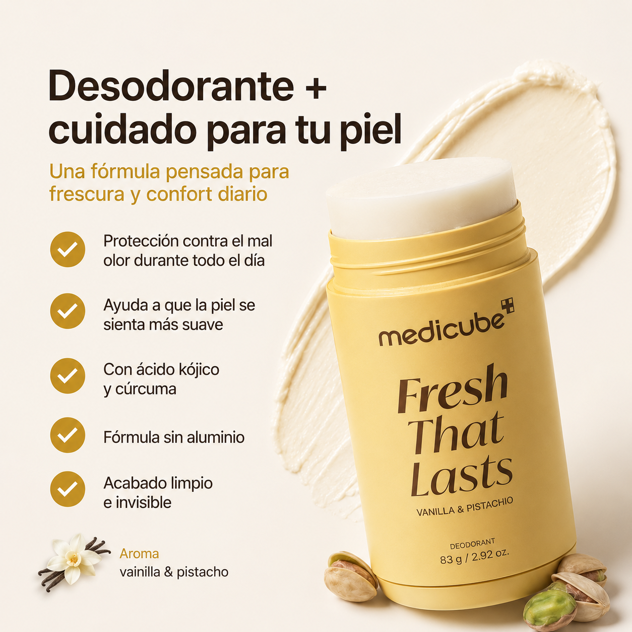 Fresh That Lasts – Desodorante Iluminador Vainilla